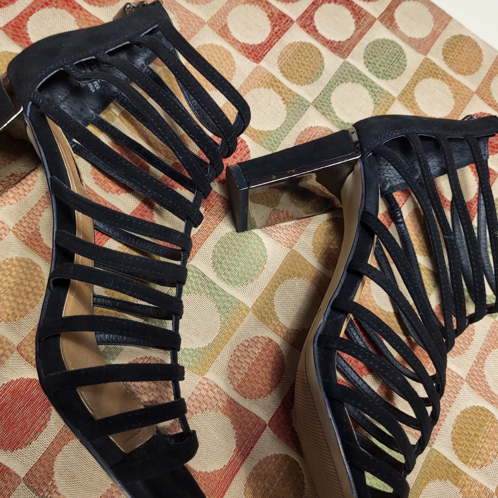 Tahari ASL Black Strappy Heels